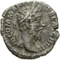 Denarius - Commodus FORT FEL P M TR P XIIII COS V P P, Fortuna