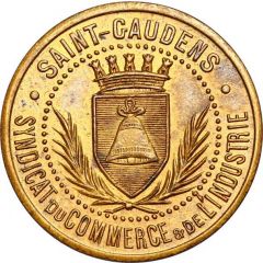 5 Centimes - Syndicat du Commerce et de l`Industrie - Saint-Gaudens [31] Brass