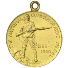 Medalet 'The Absent-Minded Beggar', gilt bronze