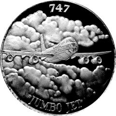 1 oz Silver - 747 Jumbo Jet AMC