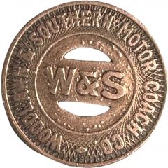 1 Fare - Woodlawn and Southern Motor Coach Co. Aliquippa, Pennsylvania