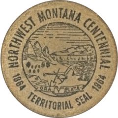 Wooden Nickel - Flathead and Lincoln County, Montana Northwest Montana Centennial