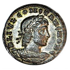 Nummus - Constans I GLORIA EXERCITVS, One standard, Alexandria