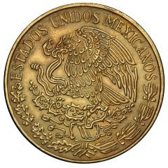 5 Pesos Pattern, Vicente Guerrero, Brass
