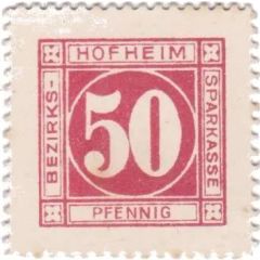 50 Pfennigs Bezirkssparkasse