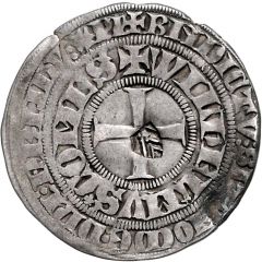 1 Groschen Tournois Counterstamped