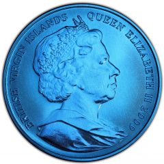 5 Dollars - Elizabeth II Olympics, Europe, Blue Titanium