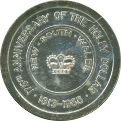 Medal - 175th Anniversary of the Holey Dollar Historical Medal