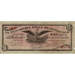 10 Centavos La Tesoreria de la Federacion, Saltillo