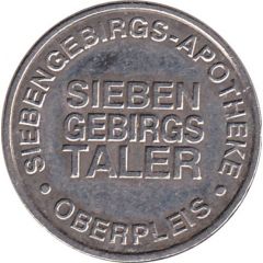 Oelberg Taler / Siebengebirgs Taler - Oelberg-Apotheke / Siebengebirgs-Apotheke Oberpleis