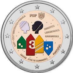 2 Euros 150 Years of Public Security, Colored