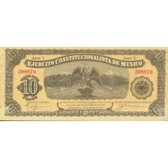 10 Pesos Ejército Constitucionalista de México
