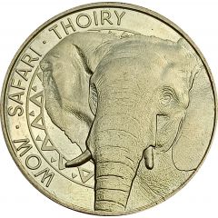 Jeton touristique - Monnaie de Paris - Thoiry - Wow Safari - Eléphant