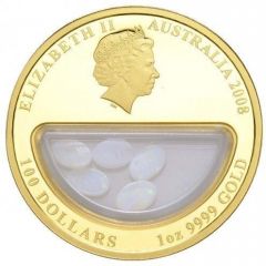 100 Dollars - Elizabeth II 4th Portrait - Treasures of Australia - Opals