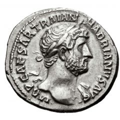 Denarius - Hadrian P M TR P COS III, Minerva