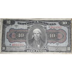10 Pesos República Mexicana - Gobierno Constitucionalista