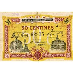 50 Centimes - Chambre de Commerce de Limoges 87