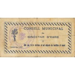 25 Céntimos Ginestar d`Ebre