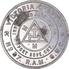 Masonic Penny - Victoria Chapter No. 37 Port Hope, Ontario