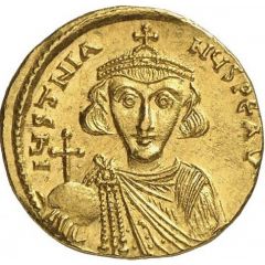 Solidus - Justinian II VICTORIA AVGV, Constantinopolis