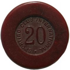 20 francs - Sporting Club International de Monaco