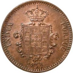 1/4 Tanga / 15 Réis – Luíz I Mumbai mint
