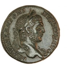 Sestertius - Caracalla PONTIF TR P XIII COS III S C, Victory