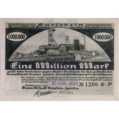 1 000 000 Mark Gewerkschaft Sophia-Jacoba