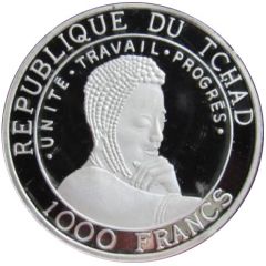 1000 Francs Okapia Johnstoni colorized