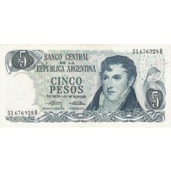 5 Pesos with `DECRETO-LEY` on Obverse
