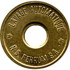 Car Wash Token - N.S. Ferrum S.A. Aluminium-bronze