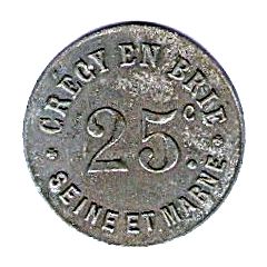 25 Centimes Crecy en Brie