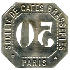 50 Centimes - Société de Cafés Brasseries - Paris [75]