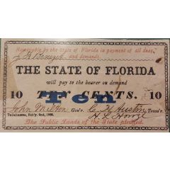 10 Cents State of Florida, 3rd issue