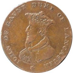 1/2 Penny Lancashire - Lancaster / John of Gaunt