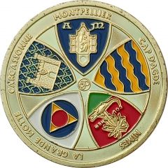 Jeton touristique - Souvenirs et Patrimoine - Languedoc - Cinq blasons