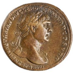 Sestertius - Trajan S P Q R OPTIMO PRINCIPI S C, Spes