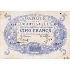 5 Francs Blue type