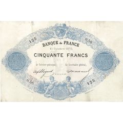 50 Francs - type 1868 black indexes