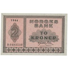 2 Kroner Skillemyntsedler