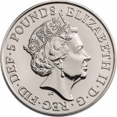 5 Pounds - Elizabeth II 5th portrait, Yale of Beaufort