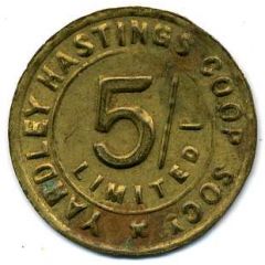 5 Shillings - Yardley Hastings CSL Northamptonshire