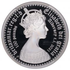 100 Pounds - Elizabeth II Gothic - Quartered Arms