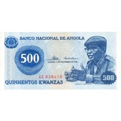 500 Kwanzas Without date of Independence