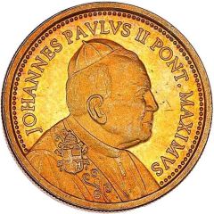 Médaille Jean-Paul II - Visite en France - Reims 1996 vermeil