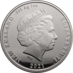 1 Dollar - Elizabeth II 4th portrait, Tui, Coloured