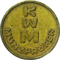 KWM token - KWM Münzprüfer 17.5 mm, bold letters