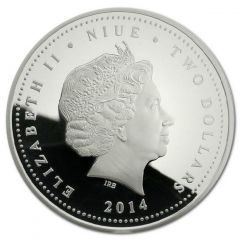 2 Dollars - Elizabeth II Niue Blue Butterfly
