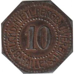 10 Pfennig - Halle Bruckd. Nietl Bergbau-Verein