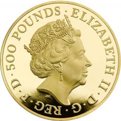 500 Pounds - Elizabeth II Year of the Rooster, Gold Proof